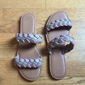 A new day braided leather nude sandal